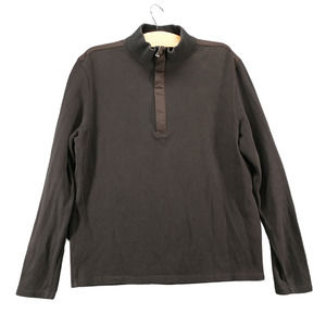 Boss Hugo Boss Men's Sweater Brown Large Pullover 1/4 Zip Long Sleeve Comfort